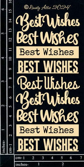 Dusty Attic - "Card Sentiments - Best Wishes"