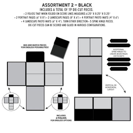 49 and Market - Create an Album Inserts - 6x8 Assortment 2 - Black