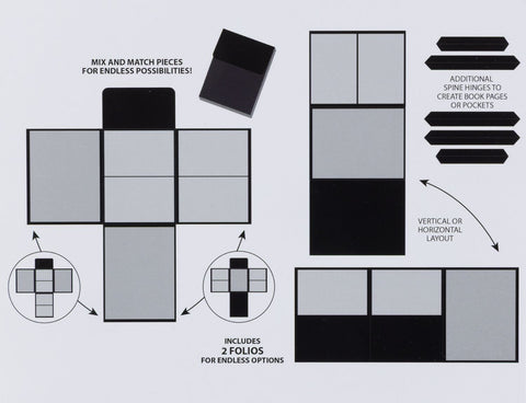 49 and Market - Create an Album Inserts - 6x8 Assortment 2 - Black