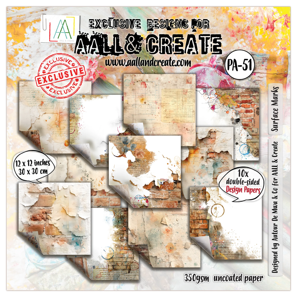 ALL & Create - 12x12 Design Paper #51 - Surface Marks (10 Sheets ...