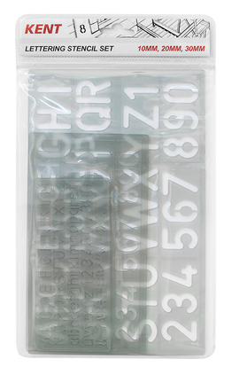 Kent - Lettering Stencil Set - 10mm, 20mm, 30mm