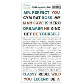 Mintay - Man Cave - 6x12 Paper Stickers "Words"