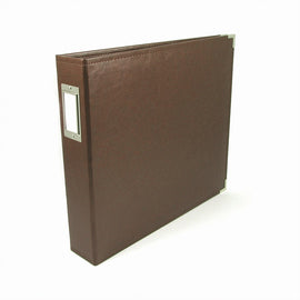 We R Memory Keepers - Classic Leather 3 Ring 12x12 Binder Album - Dark Chocolate