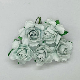 Cottage Roses - Pale Sage 25mm (5pk)