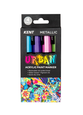 Kent - Urban Paint Markers - Metallic - Pack of 4