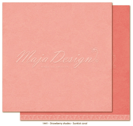 Maja Design - Monochromes - Strawberry Shades - 12x12 Paper "Sunkist Coral"
