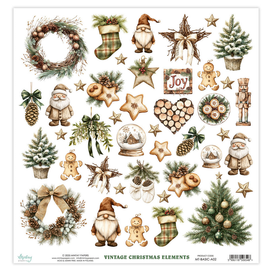 Mintay - 12x12 Elements (Cut Aparts) - Vintage (Rustic) Christmas
