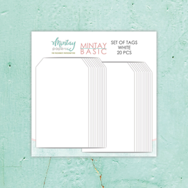 Mintay Basics - Tag Set 300gsm - White (20pk)