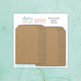 Mintay Basics - Tag Set 300gsm - Kraft (20pk