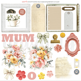 Uniquely Creative - Mother's Day Scrapbooking Elements- 12x12 Cut-A-Part Sheet