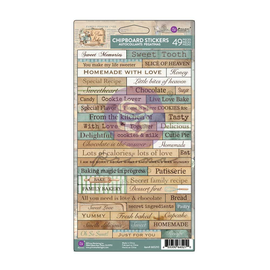 Prima Marketing - The Home Baker - Chipboard Stickers (49pcs)