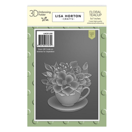 Spellbinders - 3D Embossing Folder by Lisa Horton - Floral Teacup (5x7in)