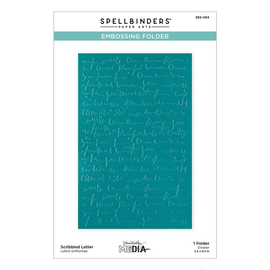 Spellbinders - 3D Embossing Folder by Dina Wakley - Scribbled Letter (5.5x8.5in)