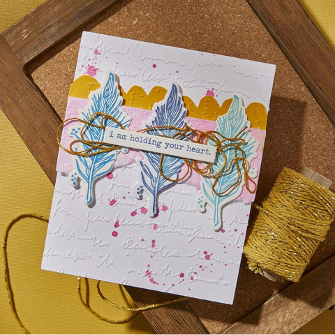 Spellbinders - 3D Embossing Folder by Dina Wakley - Scribbled Letter (5.5x8.5in)