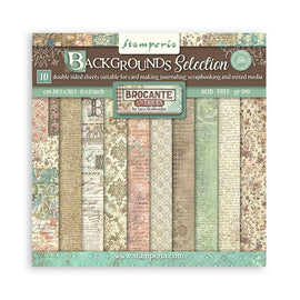Stamperia - Brocante Antiques - 8x8 Paper Pack "Backgrounds"