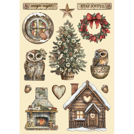 Stamperia - The Owl's House - Coloured Wooden Shapes A5