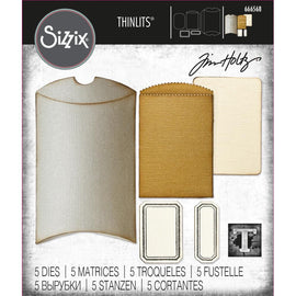 Sizzix - Tim Holtz Thinlits - Vault Pillow Box + Bag (666568)