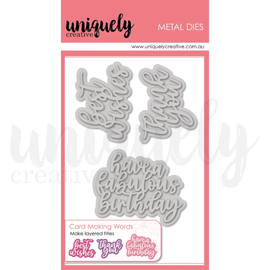 Uniquely Creative - Card Making Words Die Set (6pcs)