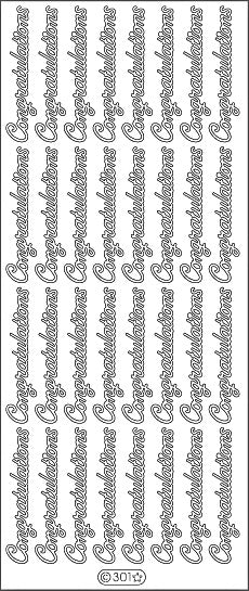 PeelCraft Stickers - Congratulations - Gold (PC301G)