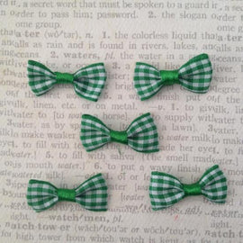 Artfull Embellies - Gingham Bow - Green