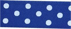 Berisfords Essentials Ribbon - Polka Dot Royal Blue
