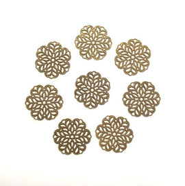 Artfull Embellies - Filagree Flowers - Antique Bronze