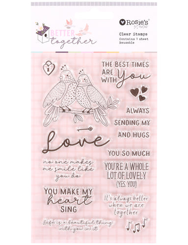 Rosie's Studio - Better Together - Clear Stamp Set (16pc