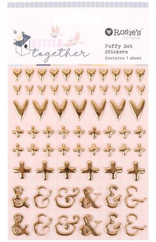 Rosie's Studio - Better Together - Puffy Foil Stickers (65pc)
