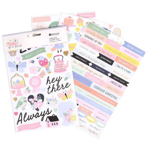 Rosie's Studio - One of a Kind - Cardstock Sticker Pack (4 Sheets)
