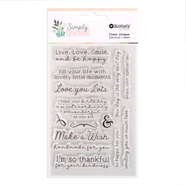 Rosie's Studio - Simply Charming - Clear Stamp Set (14pc)