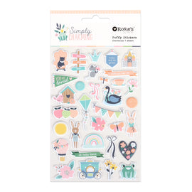 Rosie's Studio - Simply Charming - Puffy Motif Stickers (32pc)