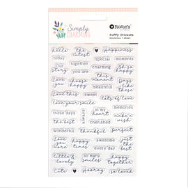 Rosie's Studio - Simply Charming - Puffy Mini Sentiment Stickers (43pc)