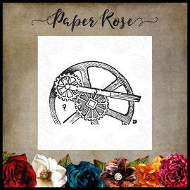 Paper Rose - Cogs & Gears Stamp