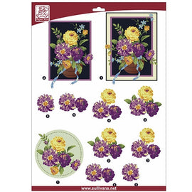 Sullivans - 3D Die Cut Decoupage Paper - Yellow Rose