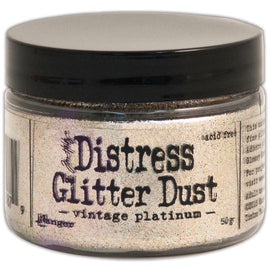 Tim Holtz - Distress Glitter Dust - Vintage Platinum