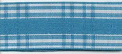 Berisfords Candy Check Ribbon - Peacock