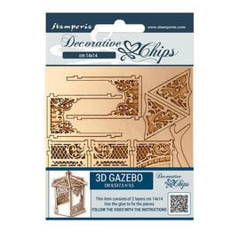 Stamperia - Decorative Chips (14x14cm) - Sleeping Beauty "Gazebo" (2pcs)