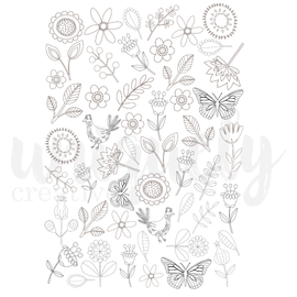 Uniquely Creative - Fresh Folk - A4 Watercolour Cut-A-Part Sheet