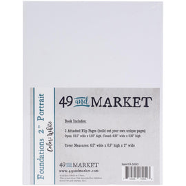 49 and Market - Foundations 2" Portrait Album - White