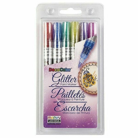 Marvy - DecoColor - Glitter Paint Markers (6pk)