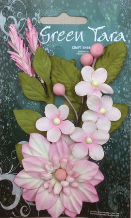Green Tara Flowers - Botanical Garden - Pale Pink