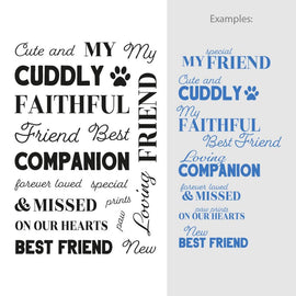 Couture Creations - Stamp Set - Cute and Cuddly Sentiment (19 piece)