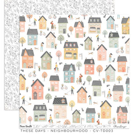 Cocoa Vanilla - These Days - 12x12 Pattern Paper "Neighbourhood"