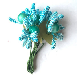 Artfull Stamens - Large with Berries - Light Blue