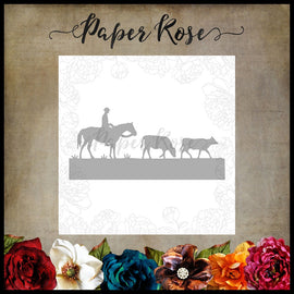 Paper Rose - Stockman with Cows Die