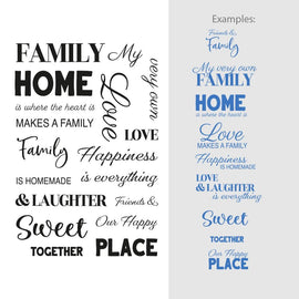 Couture Creations - Stamp Set - My Family Sentiment (18 piece)