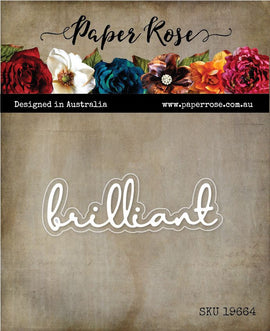 Paper Rose - Fine Script Layered Die - Brilliant