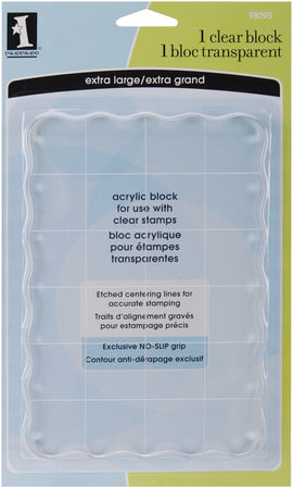 Inkadinkado - Clear Acrylic Stamp Block - 4.5" X 6.5"