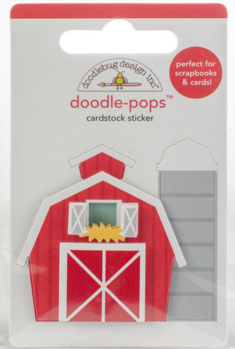 Doodlebug Design Inc - Doodle-Pops Cardstock Sticker - Red Barn