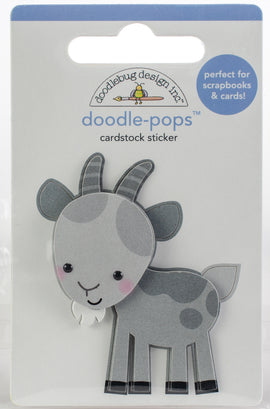 Doodlebug Design Inc - Doodle-Pops Cardstock Sticker - Billy Goat